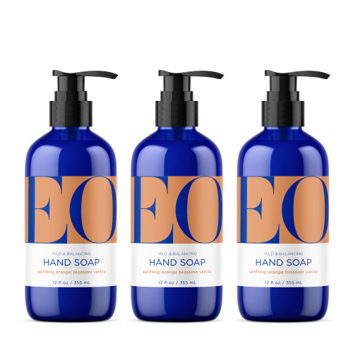 EO Liquid Hand Soap, 12 Ounce (Pack of 3), Orange Blossom and Vanilla, Organic Plant-Based Gentle Cleanser with Pure Essential Oils EO Liquid Hand Soap, 12 Ounce (Pack of 3), Orange Blossom and Vanilla, Organic Plant-Based Gentle Cleanser with Pure Essential Oils