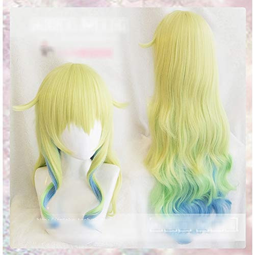 Wig for 80Cm Miss Kobayashi'S Dragon Maid Quetzalcoatl Lucoa Long Wavy Synthetic Hair Cosplay Wig Heat Resistance Fiber+Wig Cap Wig for 80Cm Miss Kobayashi'S Dragon Maid Quetzalcoatl Lucoa Long Wavy Synthetic Hair Cosplay Wig Heat Resistance Fiber+Wig Cap