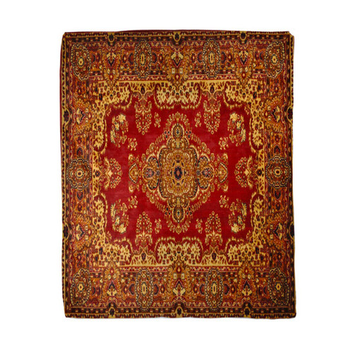 rouihot 50x60 Inches Throw Blanket Red Oriental Persian Carpet Pattern Old Royal Ethnic Traditional Warm Cozy Print Flannel Home Decor Comfortable Blanket for Couch Sofa Bed