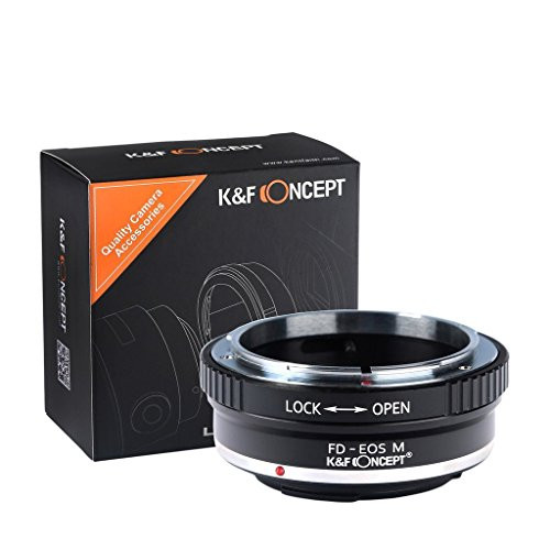 K&F Concept Lens Mount Adapter Compatible Canon FD Mount Lens to Canon EOS M Camera Mount