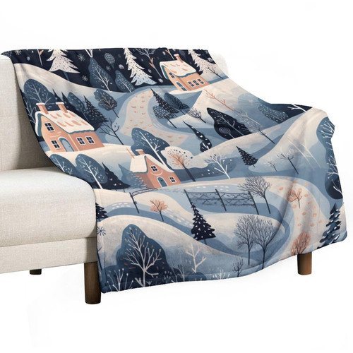 Soft Warm Throw Blankets Winter Snow House Scene Super Soft Flannel Throw Blanket Christmas Holiday Blanket 50"x60" for Couch Sofa Bed for Adults Kids Boys Teens Gift for Adult Kid Birthday Soft Warm Throw Blankets Winter Snow House Scene Super Soft Flannel Throw Blanket Christmas Holiday Blanket 50"x60" for Couch Sofa Bed for Adults Kids Boys Teens Gift for Adult Kid Birthday
