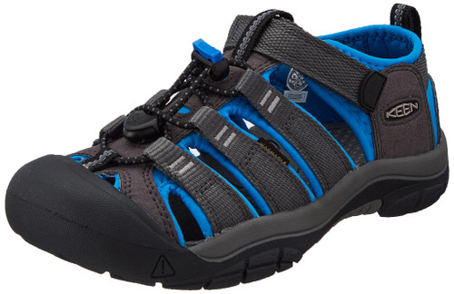 KEEN Big Kid's Newport H2 Closed Toe Water Sandals, Magnet/Brilliant Blue, 7 Big Kid's US
