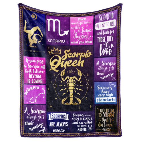 Shanfeirui Scorpio Gifts for Women, Scorpio Gifts, Scorpio Gift, Scorpio Birthday Gifts for Women, Scorpio Birthday Gift, Scorpio Zodiac Gifts, Gifts for Scorpio Women Blankets 50" X 60