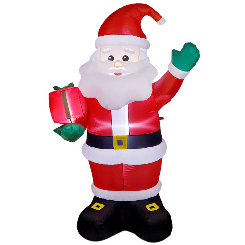 Prsildan 6 FT Christmas Inflatable Santa Claus with Gift Box, LED Lights Blow up Xmas Decorations for Indoor Outdoor Yard Garden Lawn Xmas Holiday Party Decor Prsildan 6 FT Christmas Inflatable Santa Claus with Gift Box, LED Lights Blow up Xmas Decorations for Indoor Outdoor Yard Garden Lawn Xmas Holiday Party Decor