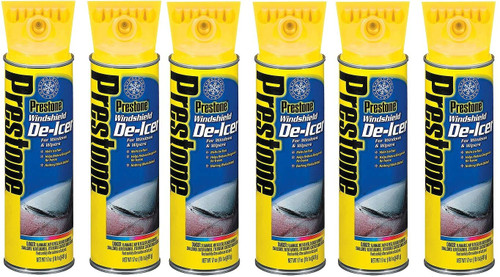 Prestone AS244 Windshield De-Icer - 17 oz. Aerosol, 6 Pack