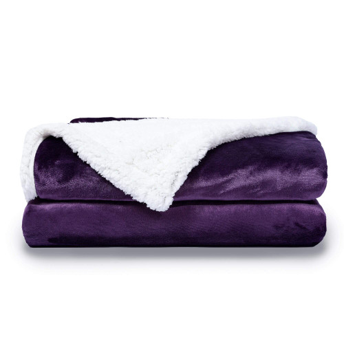 NANPIPER Sherpa Blanket,Soft Fuzzy Fleece Blanket,Warm Plush Edge Twin Size Blankets,Purple 60"x80" NANPIPER Sherpa Blanket,Soft Fuzzy Fleece Blanket,Warm Plush Edge Twin Size Blankets,Purple 60"x80"