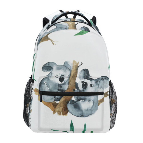 Krafig Watercolor Animals Koala Boys Girls Kids School Backpacks Bookbag, Elementary School Bag Travel Backpack Daypack