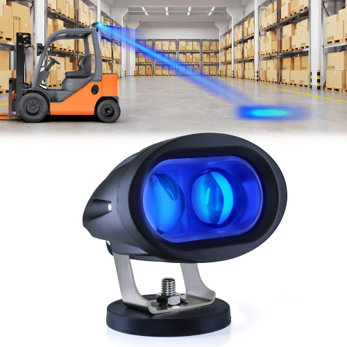 eTzone New Magnets LED Forklift Safety Lights Blue 20W Forklift Backup Lights DC 12-80V Warehouse Pedestrian Warning Spot Lights