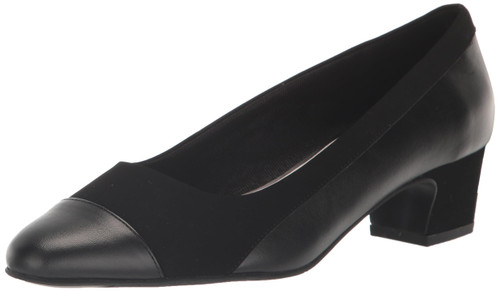 Easy Street Women's Dottie Pump, Black, 11 Wide
