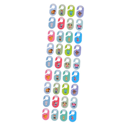 Cabilock 54 Pcs garment size divider clothing rack divider baby clothes blank labels blank clothing rack clothing size divider clothes divider closet divider square clothes rail newborn