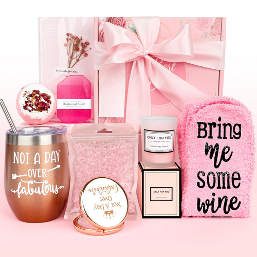 Birthday Gifts for Women, Relaxing Spa Gift Basket Set, Personalized Gifts for Her, Mom, Sister, Wife & Best Friends, Unique Christmas Gifts for Women Who Have Everything Birthday Gifts for Women, Relaxing Spa Gift Basket Set, Personalized Gifts for Her, Mom, Sister, Wife & Best Friends, Unique Christmas Gifts for Women Who Have Everything