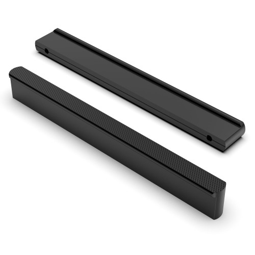 Alzassbg 10 Pack Matt Black Cabinet Pulls, 5 Inch(128mm) Hole Centers Knurled Cabinet Handles Kitchen Hardware for Modern Cabinets AL3107MB
