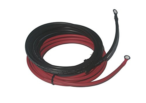 #10 Red and Black Solar cables 10' long for connecting Charge Controller to Battery bank