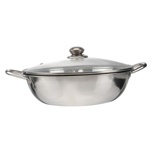 HAKIDZEL Stainless Steel Cooking Utensils Stainless Cookware Metal Cooking Utensils Electric Hot Pots Sichuan Hot Pot Hot Pot Cooker Hot Pot Pot Shabu Shabu Soup Pot Shabu-shabu Steel Pan