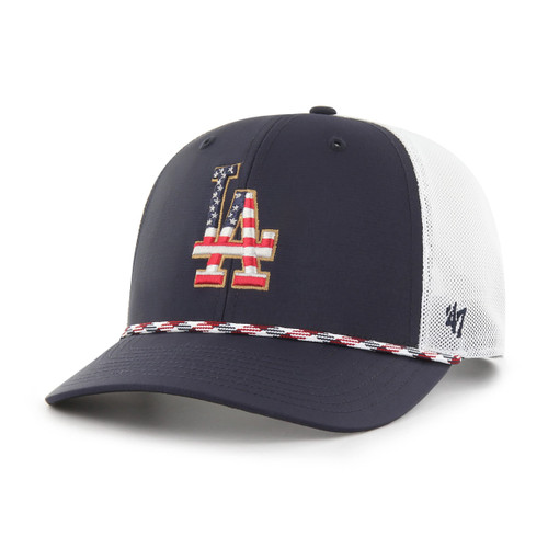 LOS ANGELES DODGERS FLAG FILL ROPE '47 TRUCKER OSF / NAVY / A