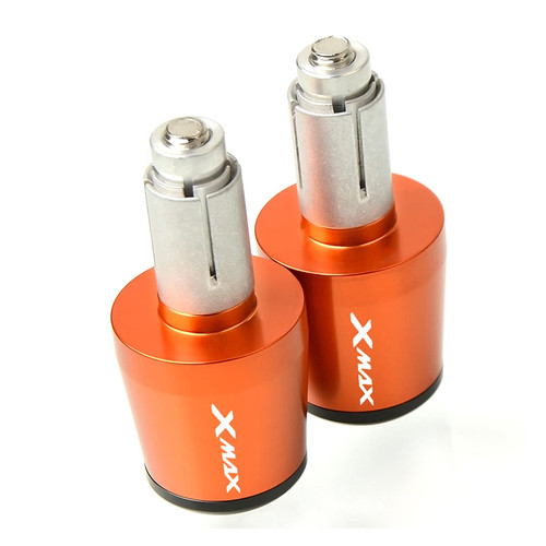 Motorcycle Accessories Handlebar Grips Hand Bar End 7/8" 22mm Hand Cap for YAMA-&HA Xmax X-MAX X MAX 125 200 250 300 400 Powersports Bar Ends (Color : Orange, Size : 7/8" 22mm)