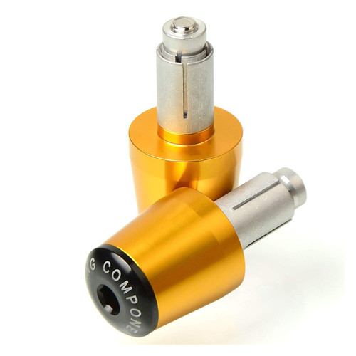 CNC 22MM Handlebar Grips Handle Bar Cap End Plugs for KAWASA-&KI ZX-10R ZX10R ZX 10R 2007 2008 2009 2010 2011 2012 2013 2014 2015 Powersports Bar Ends (Color : Gold, Size : 7/8" 22mm)