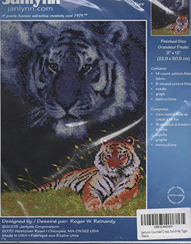 Janlynn Counted Cross Stitch Kit Tiger