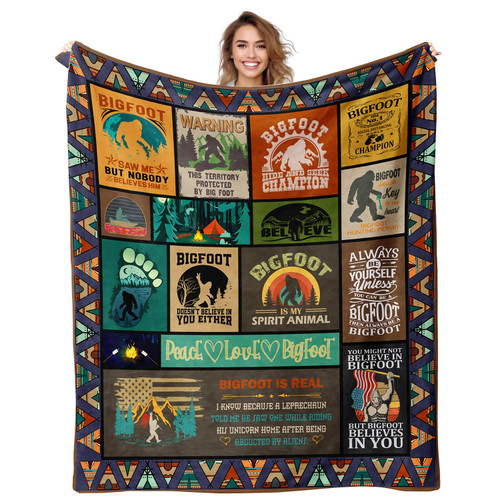 lemzcen Bigfoot Gifts for Men Women, Bigfoot Gifts Blanket, Big Foot Sasquatch Gifts for Men, Hide and Seek Gifts, Christmas Birthday Gifts for Sasquatch Lovers, Outdoor Camper Gifts Throw 60" x 50" lemzcen Bigfoot Gifts for Men Women, Bigfoot Gifts Blanket, Big Foot Sasquatch Gifts for Men, Hide and Seek Gifts, Christmas Birthday Gifts for Sasquatch Lovers, Outdoor Camper Gifts Throw 60" x 50"