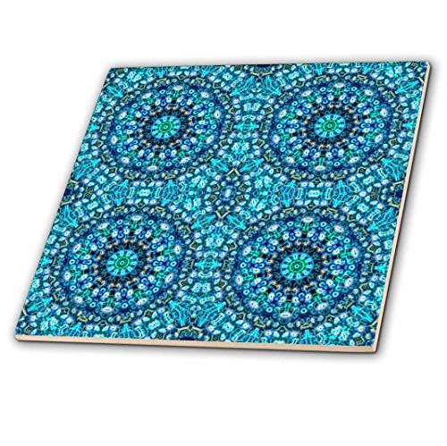 3dRose Blue Abstract Digital Art-Ceramic Tile, 12-inch (ct_11608_4), Multicolor