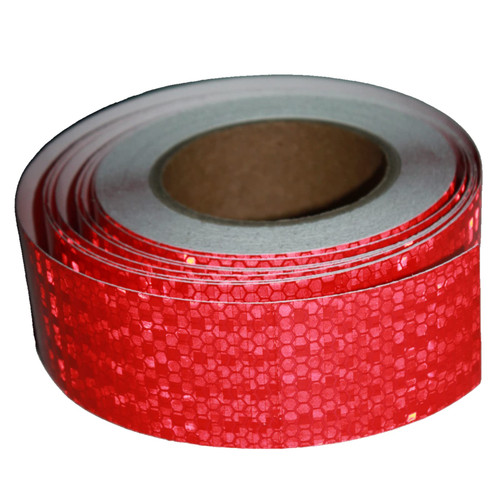 tuyrchu Red Reflective Tape 2 inch X 50 FT for Trailers, Waterproof High Visibility Warning Safety Adhesive Reflector, Outdoor Reflective-Stickers,External Accessories Safety conspicuous.