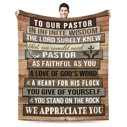 OSAM SPACE Pastor Appreciation Gifts, Pastor Gifts for Men, Pastor Blanket for Men Women, Christian Gifts for Men, Pastor for Religious Birthday 60"x80"