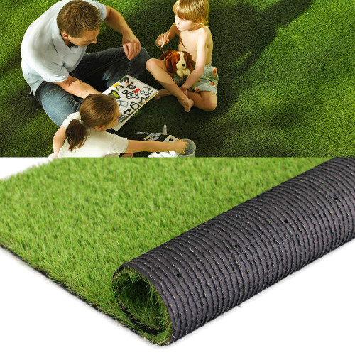 Griclner 35mm Artificial Turf Lawn Fake Grass, 1.38" Pile Height Realistic Synthetic Grass, 3.3FTX5FT,Drainage Holes Indoor Outdoor Pet Faux Grass Astro Rug Carpet for Garden Backyard Patio Balcony