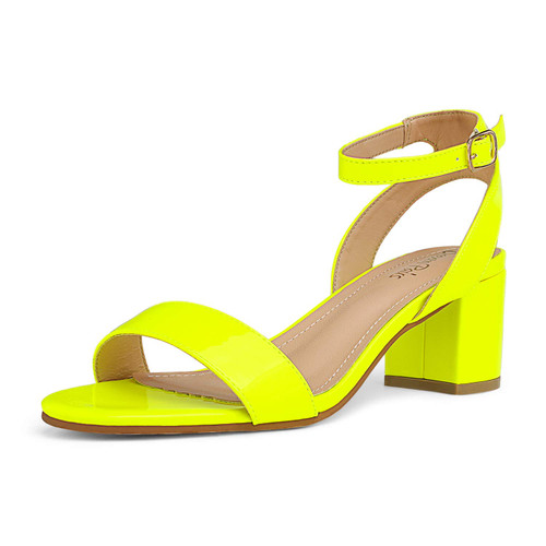 DREAM PAIRS Women's Neon Lime Pu Open Toe Ankle Strap Low Block Chunky Heels Sandals Party Dress Pumps Shoes Size 5 M US Carnival DREAM PAIRS Women's Neon Lime Pu Open Toe Ankle Strap Low Block Chunky Heels Sandals Party Dress Pumps Shoes Size 5 M US Carnival