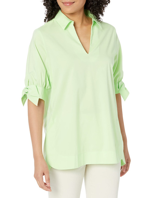 Foxcroft Women's Vivien Elbow Sleeve Stretch Tunic, Sweet Kiwi, 16