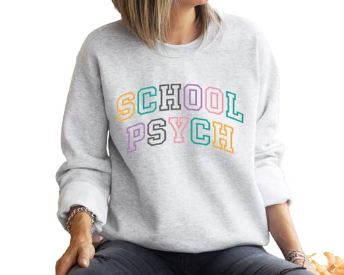 Retro School Psychologist Sweatshirt, School Psych Sweat, Psychology Shirt, Gift For Psychologist, Back to School, School PSY Crewneck