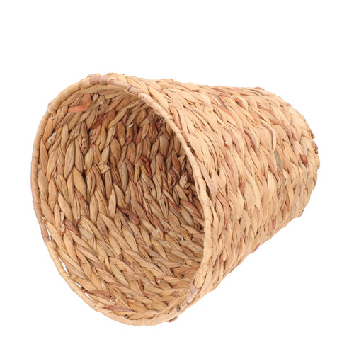 Rattan Trash Can Woven Basket Waste Basket for Office Storage Basket Hyacinth Storage Basket Straw Woven Trash Can Desktop Storage Basket Sundries Container Sundries Basket