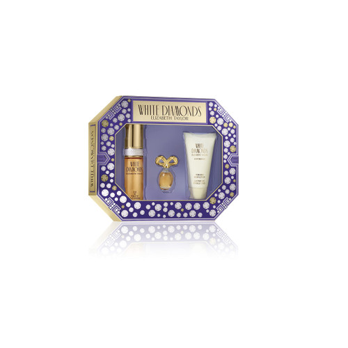 Elizabeth Taylor White Diamonds Women's Fragrance 3 Piece Gift Set, 1.0 fl. oz. Eau de Toilette