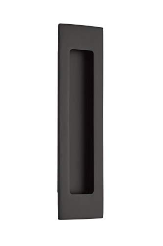 Emtek, Modern Rectangular, Flush Pull, 2" x 7", Flat Black