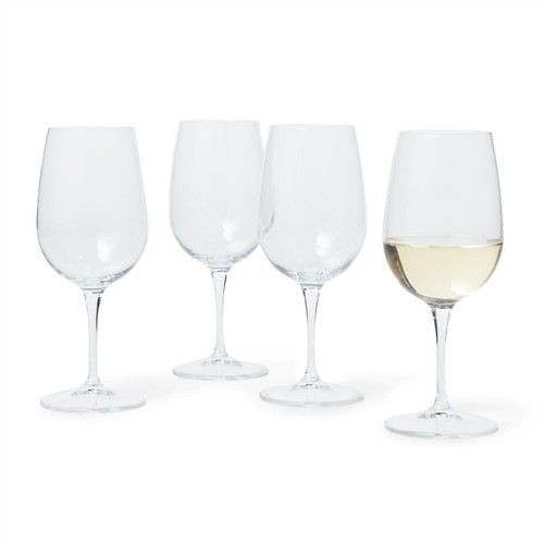 Sur La Table Bistro White Wine Glasses, Set of 4, Clear