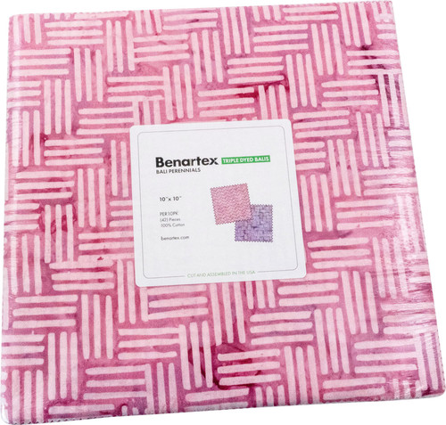 Bali Batik Perennials 10X10 Pack 42 10-inch Squares Layer Cake Benartex