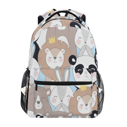 Cute Animals Panda Backpack Bookbags Daypack Kids Girls Boys Bear Bunny Lion Backpacks Laptop Bags School Purse Travel Sports Water Resistant Men Women