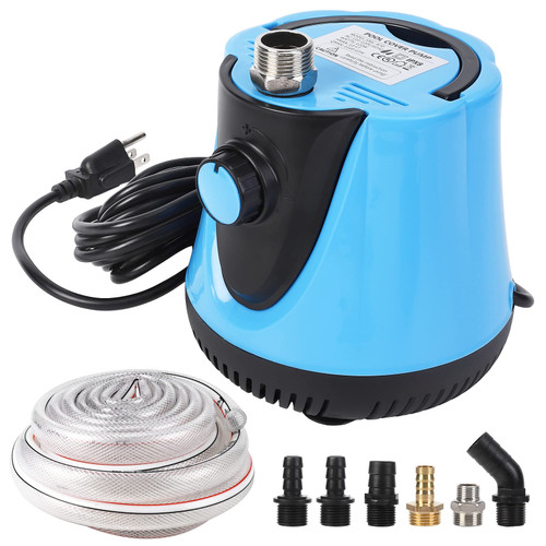 Pool Cover Pump Above Ground,1250GPH 120W Water Pump for Pool Draining, Submersible Water Pump, Sump Pump, Pump with 16 Ft Drainage Hose and 25 Ft Power Cord