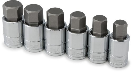 Titan Tools 16156 SAE Large Hex Bit Socket Set  6 Piece