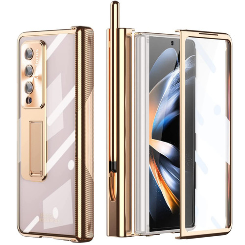 Miimall Compatible for Samsung Galaxy Z Fold 4 Case with S Pen, Fold 4 Pen with Pen Holder+ Lens Film + Front Screen Protector Film + Luxury Crystal Clear Case for Galaxy Z Fold 4 2022(Champagne Gold) Miimall Compatible for Samsung Galaxy Z Fold 4 Case with S Pen, Fold 4 Pen with Pen Holder+ Lens Film + Front Screen Protector Film + Luxury Crystal Clear Case for Galaxy Z Fold 4 2022(Champagne Gold)