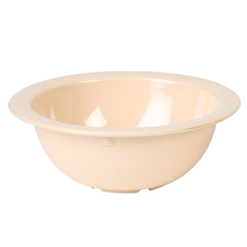 Excellanté Milan Melamine Tan Collection 5-3/4-Inch 13-Ounce Grapefruit Bowl, Tan, 12-Piece