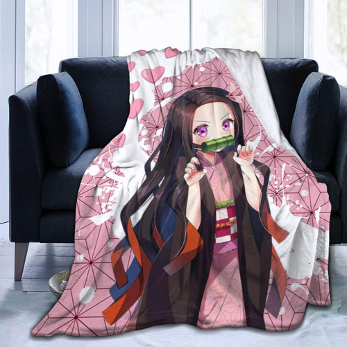 Anime Blanket Ultra Soft Flannel Throw Blanket Lightweight Warm Cozy Cartoon Blankets Gifts for Kids Adults 60"x50"