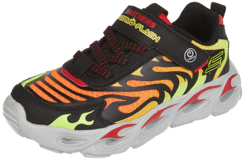 Skechers Kids Boys, S Lighs, Sport Lighted Sneaker, Black/Red,12 Little Kid