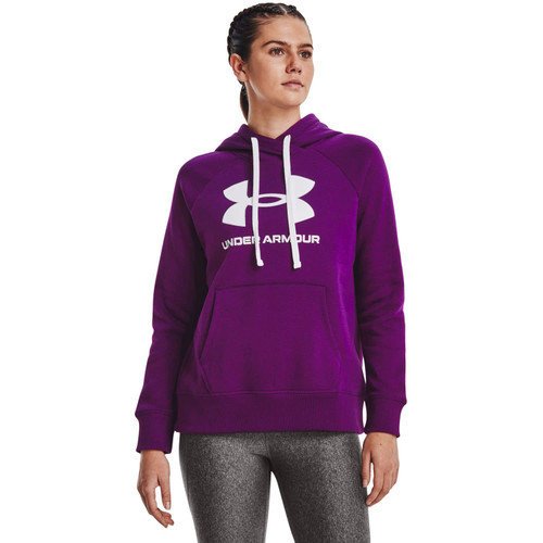 Under Armour - Womens Rival Bl Fill Hoodie Fleece Top, Color Rivalry/White (514), Size: X-Small
