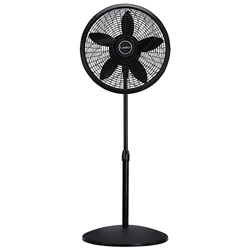 Lasko 1827 18? Elegance & Performance Adjustable Pedestal Fan, Black - Features Oscillating Movement Tilt-back Fan Head