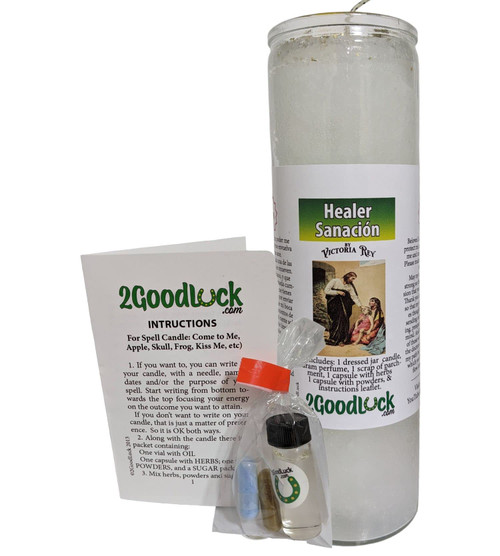Healer Dressed Scented Candle - Veladora Preparada Sanacion Healer Dressed Scented Candle - Veladora Preparada Sanacion