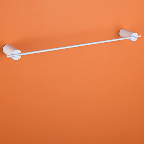 RANDOM 24 inch Hand Towel Bar Bathroom White Towel Holder Kitchen Rag Towel Rack Bathroom Kitchen Wall Mount Towel Stand Matte White 96068-2-24MW.