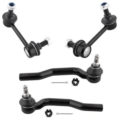 WEDOAUTO 4Pc Steering & Suspension Kit Front Outer Tie Rods + Stabilizer Bar Link Sway Bar Link Fit For Mazda CX-9 2007 2008 2009 2010 2011 2012 2013 2014 Replace# K750160 K750161 ES800600 ES800601