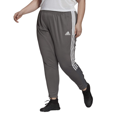 adidas womens Tiro 21 Track Pants Team Grey /White 2X