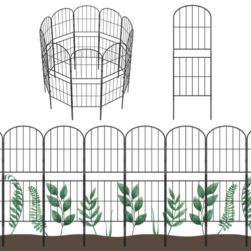 OUSHENG Decorative Garden Fence Fencing 10 Pack, 36in (H) x 10.8ft (L) Rustproof Metal Wire Panel Border Animal Barrier for Dog, Flower Edging for Yard Landscape Patio Outdoor Decor, Arched OUSHENG Decorative Garden Fence Fencing 10 Pack, 36in (H) x 10.8ft (L) Rustproof Metal Wire Panel Border Animal Barrier for Dog, Flower Edging for Yard Landscape Patio Outdoor Decor, Arched