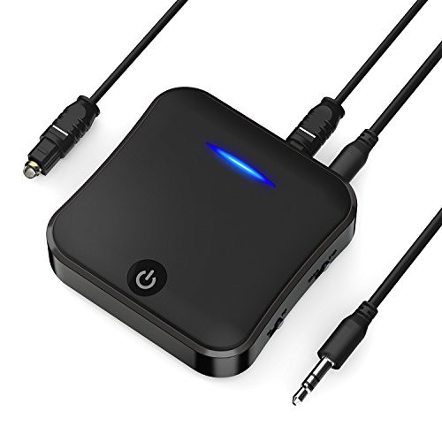 Bluetooth 5.0 Transmitter Receiver, HiGoing Digital Optical TOSLINK/SPDIF, RCA and 3.5mm Audio Adapter, aptX HD, aptX LL, Low Latency, Pair 2 at Once, for TV, car Radio, Mobile etc